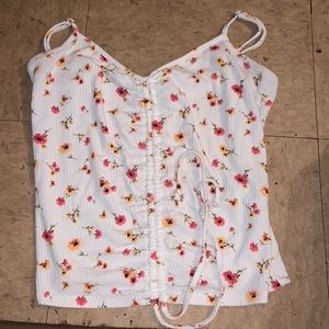 Forever 21 Cotton crop top, all over floral print